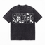 Vintage Acid Wash Skate Inline Photo Graphic Tee | Black White Skatepark Action Unisex Oversized Heavy Cotton Streetwear T-Shirt