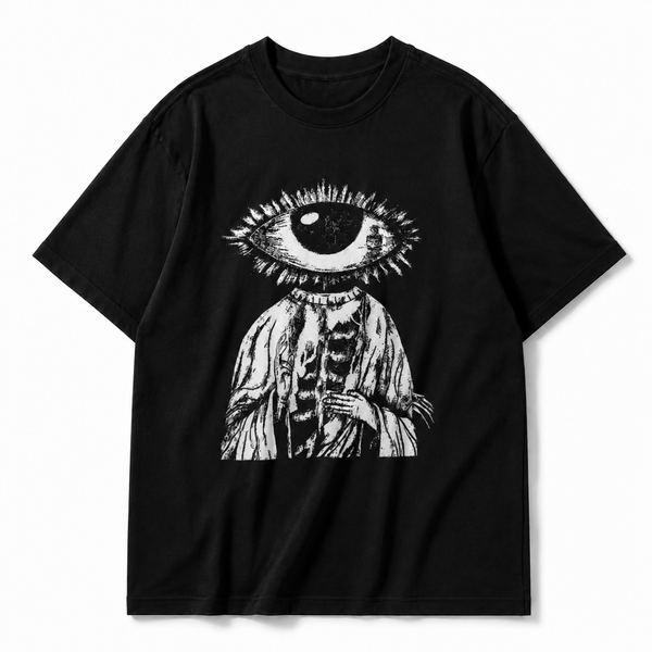 LAWLESS ROW "All-Seeing Eye" Skeleton Etching Vintage Basic Tee