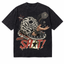 Vintage Acid Wash Out Shot Skull Pickleball Punk Oversized Graphic T-Shirt | LAWLESSROW
