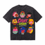 Vintage Acid Wash Court Vision Abstract Basketball Art Oversized Graphic T-Shirt | LAWLESSROW