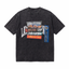 Vintage Acid Wash LAWLESS ROW Layered Logo Collage Oversized Graphic T-Shirt