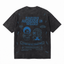 Vintage Acid Wash Eating Animals Is Weird Vegan Animal Rights Graphic Tee | Retro Blue Climbing Unisex Oversized Heavy Cotton Streetwear T-Shirt