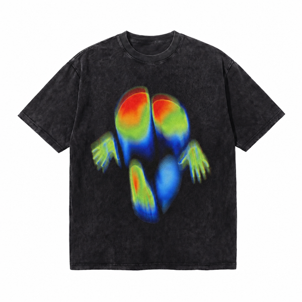 LAWLESSROW Thermal Figure Vintage Acid Wash Tee