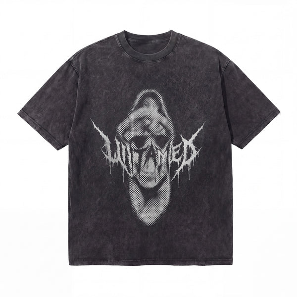 LAWLESSROW Untamed Statue Halftone Vintage Acid Wash Tee