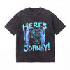 LAWLESSROW Heres Johnny Dog Door Vintage Acid Wash Tee