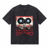 LAWLESSROW Cassette Skull Crossbones Vintage Acid Wash Tee
