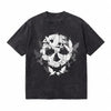 LAWLESSROW Dove Flock Skull Vintage Acid Wash Tee