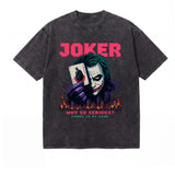 LAWLESSROW Pixel Joker Chaos Is My Game Vintage Acid Wash Tee