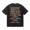 LAWLESSROW KANYE WEST Grammy Acceptance Speech Black Vintage Acid Wash Tee