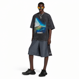 LAWLESSROW kanye west GOAT Vintage Black Acid Wash Tee