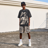 Lawless Row "Selfie Venus" Streetwear Washed Black Oversized Tee