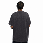 Lawless Row "Smile While You Grind" Mona Lisa Skate Washed Black Oversized Tee