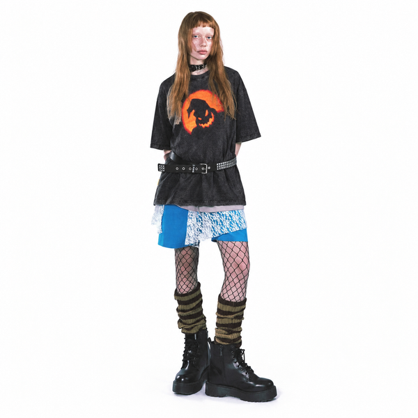 LAWLESS ROW HALLOWEEN BOOGEYMAN ACID WASHED TEE - hover