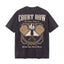 Black t-shirt with crossed pickleball paddles, crown graphic, and 'Court Row' text on back