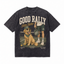 Vintage Acid Wash Good Rally Better Together Golden Retriever Pickleball Club Oversized Graphic T-Shirt