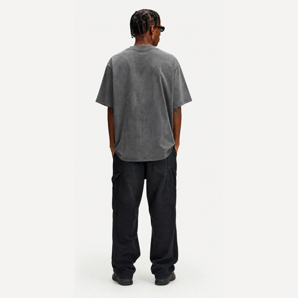 Lawless Row "No More Unfair Mismatch" Pickleball Attitude Washed Grey Oversized Tee