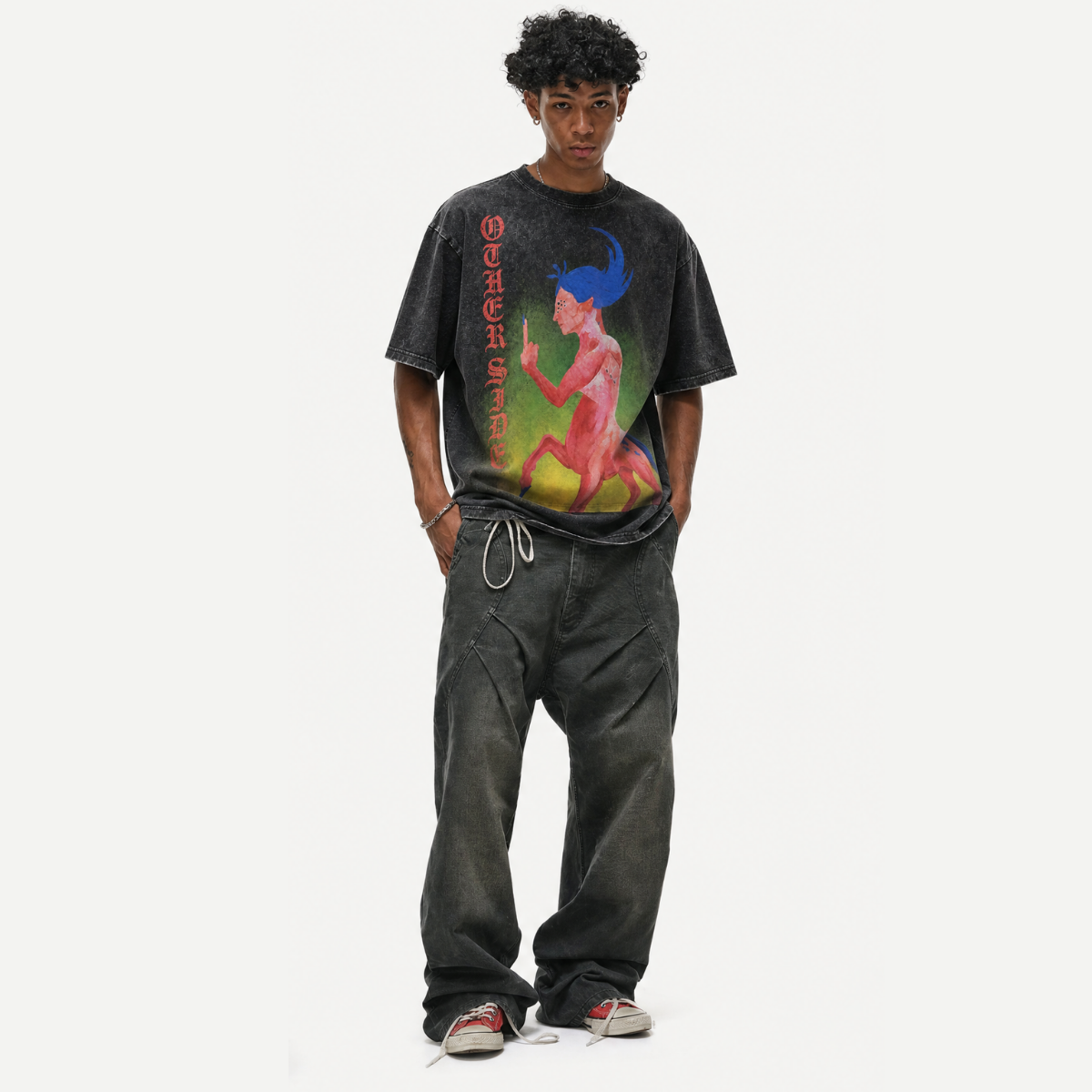 Lawless Row “Otherside” Vintage Washed Oversized Tee