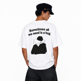 LAWLESS ROW IRONIC HUG CRISP WHITE HEAVY TEE