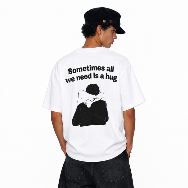 LAWLESS ROW IRONIC HUG CRISP WHITE HEAVY TEE - hover