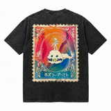 LAWLESSROW KANYE WEST kids see ghosts Black Vintage Acid Wash Tee