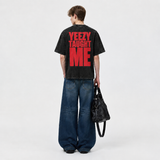 LAWLESSROW YEEZY TAUGHT ME Black Vintage Acid Wash Tee