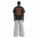 LAWLESSROW KANYE PABLO Black Vintage Acid Wash Tee