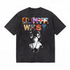LAWLESSROW KANYE Album Series Black Vintage Acid Wash Tee