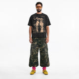 LAWLESSROW TRAVIS SCOTT CIRCUS MAXIMUS Tour Black Vintage Acid Wash Tee