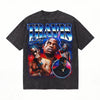 LAWLESSROW TRAVIS SCOTT Chrome Lightning Black Vintage Acid Wash Tee