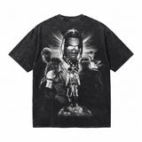 LAWLESSROW TRAVIS SCOTT Aura Legacy Black Vintage Acid Wash Tee