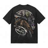 LAWLESSROW TRAVIS SCOTT JACKBOYS Reaching Hand Black Vintage Acid Wash Tee