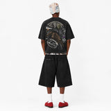 LAWLESSROW TRAVIS SCOTT JACKBOYS Reaching Hand Black Vintage Acid Wash Tee