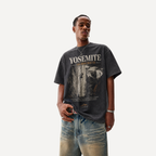 Lawless Row "Yosemite 130 BPM Route" Climbing Washed Black Oversized Tee