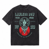 LAWLESSROW Vintage Mystic Woman Third Eye Circular Text Collage Vintage Tee