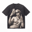 Lawless Row "Selfie Venus" Streetwear Washed Black Oversized Tee
