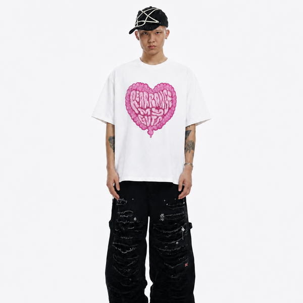 LAWLESS ROW REARRANGE MY GUTS CRISP WHITE HEAVY TEE - hover
