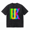 LAWLESSROW Rainbow Overlap FUCK Letter Collage Vintage Tee