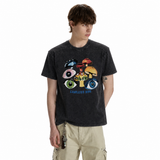 LAWLESS ROW Trippy Mushroom Eyes Vintage Washed Tee
