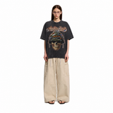 LAWLESS ROW Helmet Skull Vintage Washed Tee