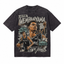 Victor Wembanyama The Alien Collage Washed Black Oversized T-Shirt | Retro Spurs Basketball Bootleg Tee