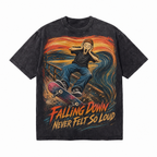 Lawless Row "The Scream Skater" Washed Black Oversized Tee