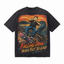 Lawless Row "The Scream Skater" Washed Black Oversized Tee