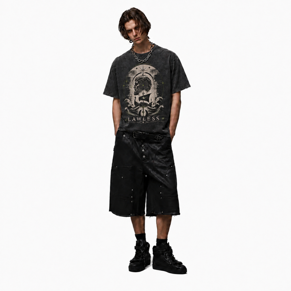 LAWLESSROW Odyssey Vintage Acid WASH TEE - hover