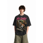Vintage Acid Wash No Comply Mona Lisa Skateboard Graphic Tee | Retro Pop Culture Skate Unisex Oversized High-Quality Cotton Blend Streetwear T-Shirt