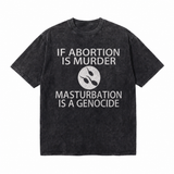 Vintage Acid Wash Pro-Choice Satirical Reproductive Rights Statement Graphic Tee | Feminist Activism Unisex Oversized High-Quality Cotton Blend Streetwear T-Shirt