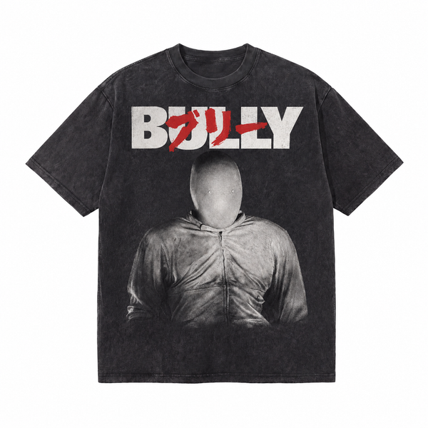 LAWLESSROW kanye west BULLY Portrait Black Acid Wash Tee