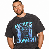 LAWLESSROW Heres Johnny Dog Door Vintage Acid Wash Tee