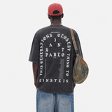 LAWLESSROW KANYE Album Tour Black Vintage Acid Wash Tee