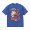 LAWLESSROW Here For The Boos Ghost Vintage  Acid Wash Tee