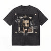 LAWLESSROW KANYE WEST Masked Alias Black Vintage Acid Wash Tee